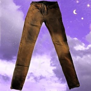 Thvm burnt orange two toned skinny jeans